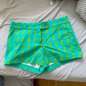Yellow and green pineapple JCrew shorts size 00